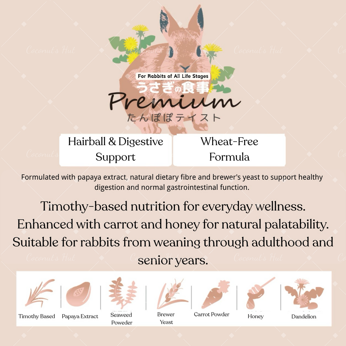 Leafcorp Premium Rabbit Pellets 1.2kg 全阶段兔粮