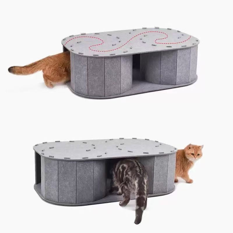 Pure Felt S-Shaped Maze Hideout Tunnel