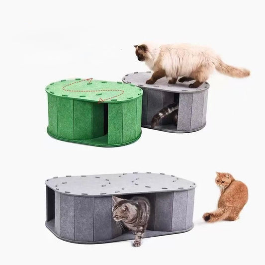 Pure Felt S-Shaped Maze Hideout Tunnel